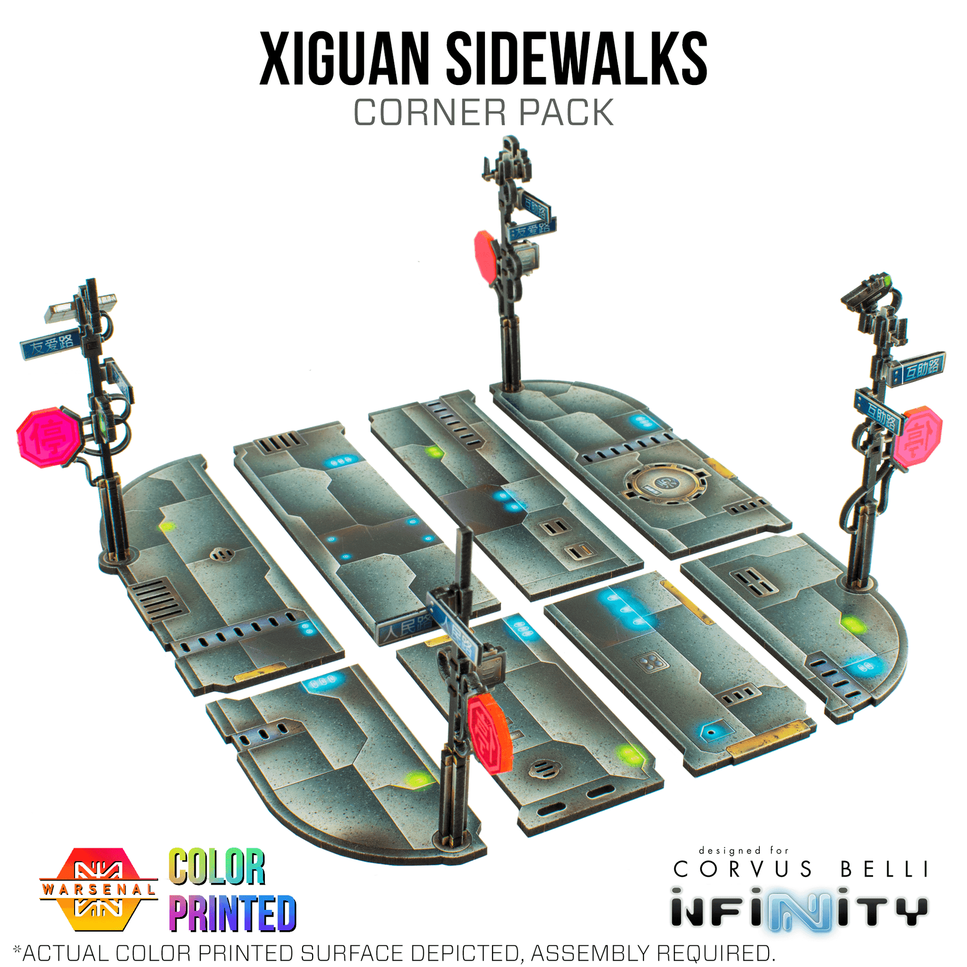 Xiguan Sidewalk - Corners - Color Printed