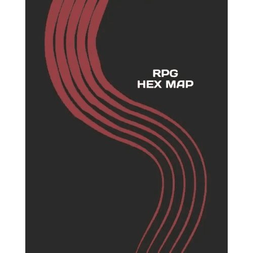 RPG Hex Map: Hexagon Battle Grid Game Mat Template Book with Honeycomb Graph Paper Pages - Paperback - 