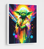 Yoda One Canvas Wall Art, Abstract Yoda