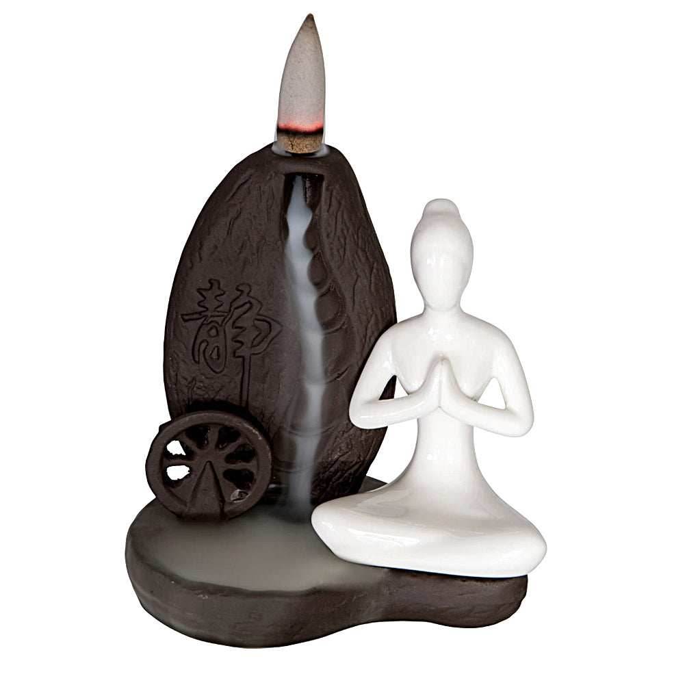 Yoga Ceramic Backflow Incense Burner - 