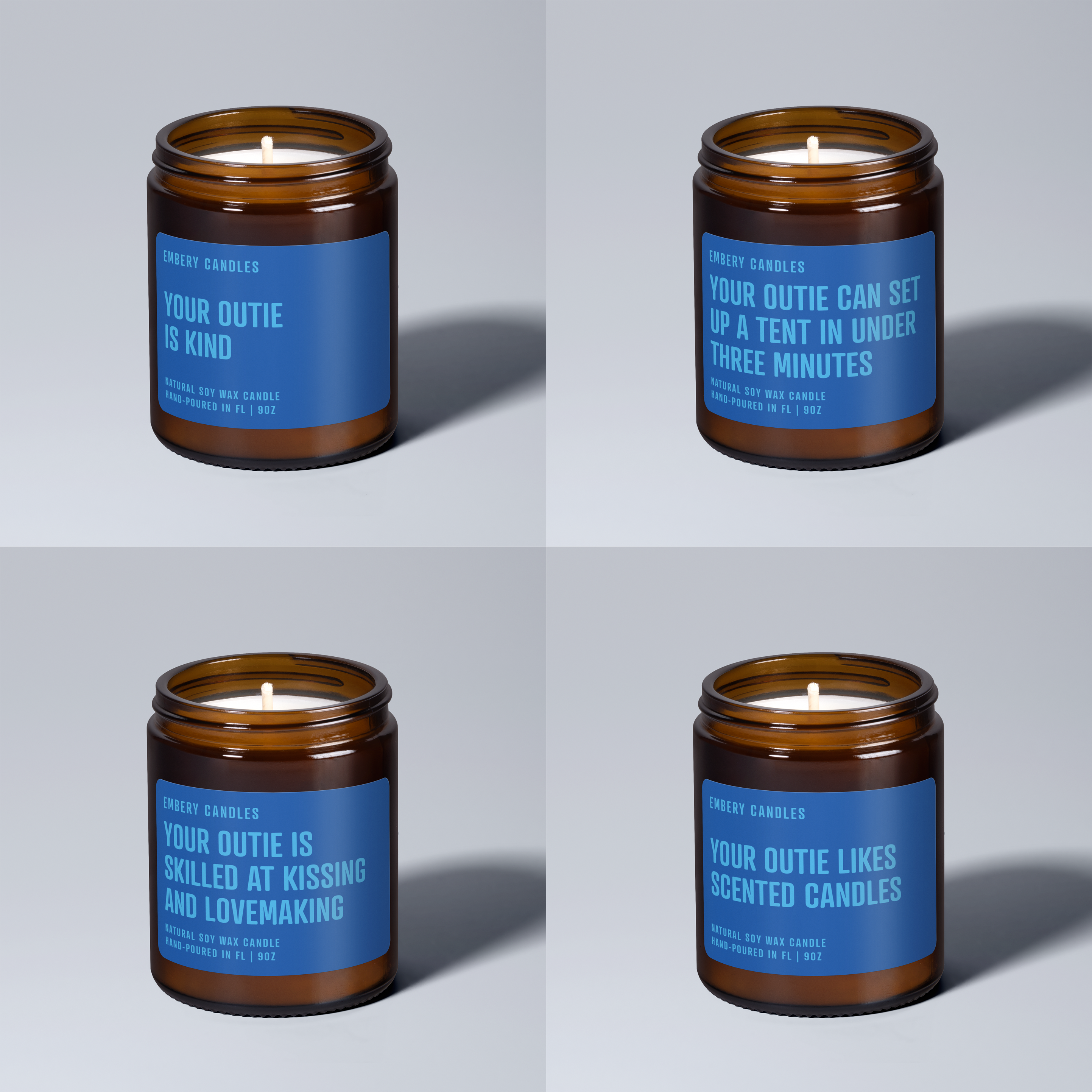 Custom Outie Wellness Fact | Soy Wax Scented Candle