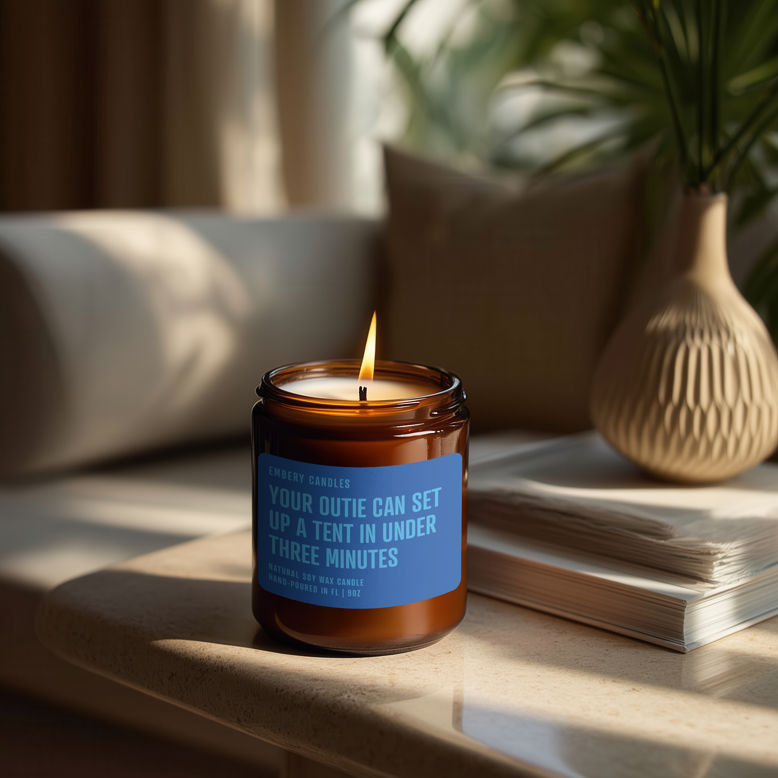 Custom Outie Wellness Fact | Soy Wax Scented Candle