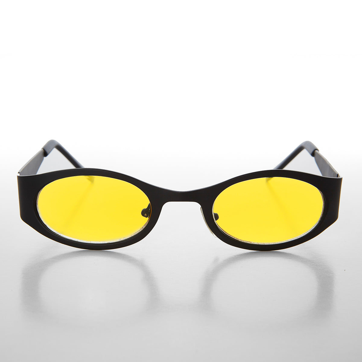 Steampunk Oval Color Tinted Lens 90s Vintage Sunglass - Zal