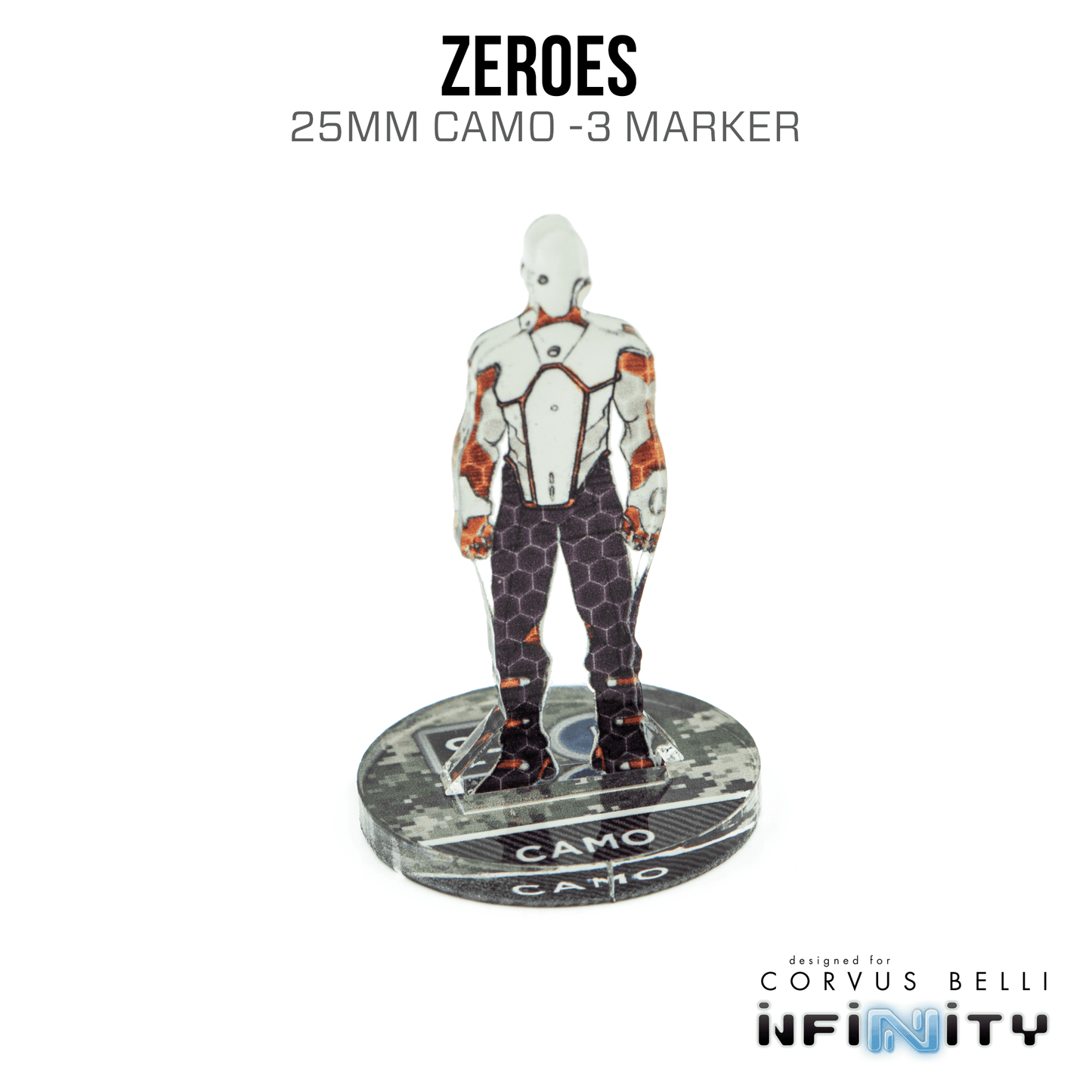 Infinity 3D Markers: Zeroes (25mm Camo -3) - Camo -3 / A