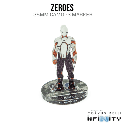 Infinity 3D Markers: Zeroes (25mm Camo -3) - Camo -3 / A