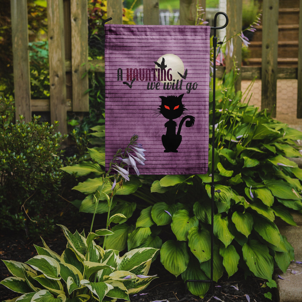 A Haunting we will go Halloween Flag Garden Size