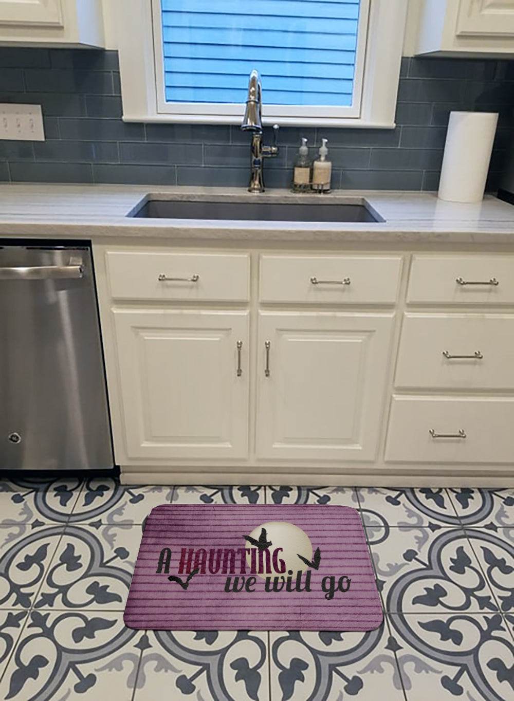 A Haunting we will go Halloween Machine Washable Memory Foam Mat SB3015RUG - 