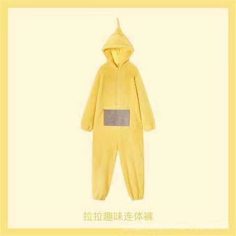 A-home 4 Colors Teletubbies Cosplay For Adult Funny Tinky Winky Anime Dipsy Laa-laa Po Soft Long Sleeves Piece Pajamas Costume