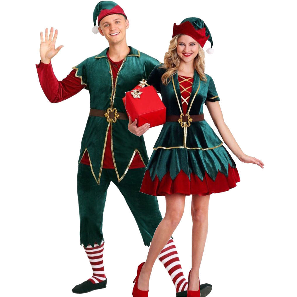 A Pair Of Christmas Costumes Cosplay Suit