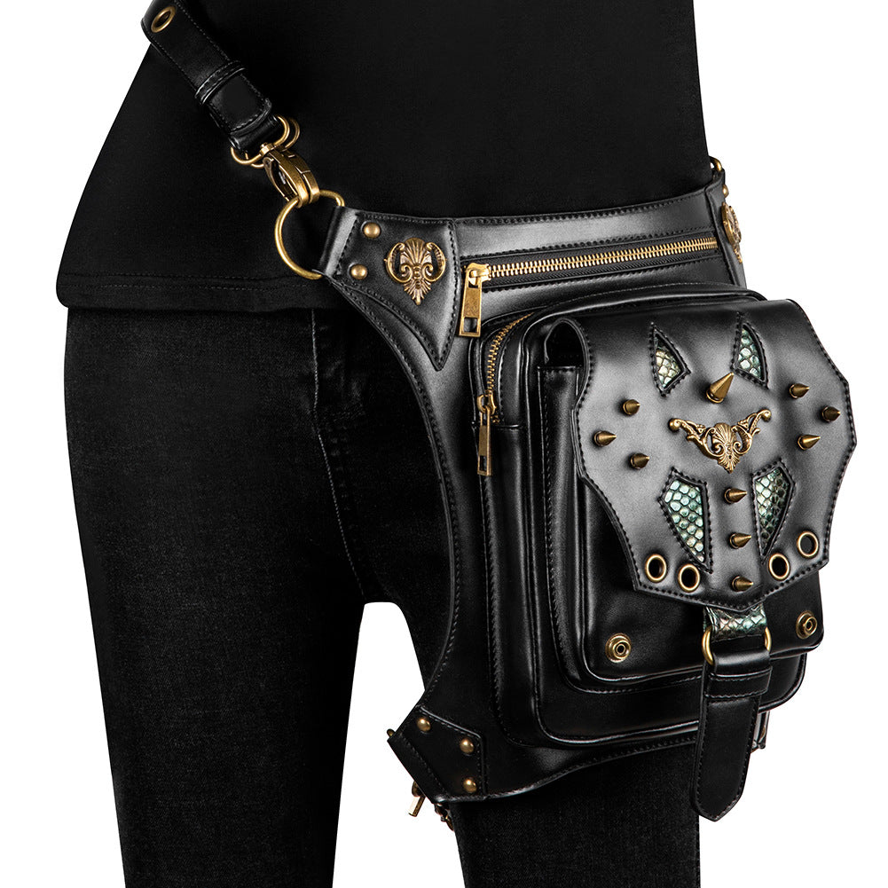 A steampunk retro cross-body bag for women