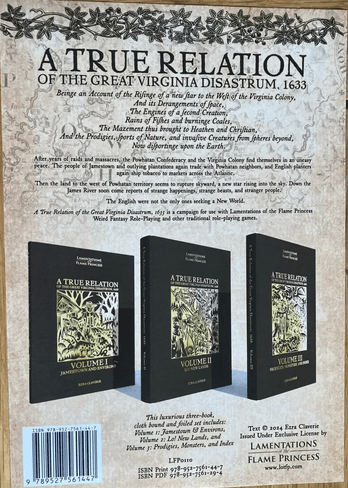 A True Relation of the Great Virginia Diastrum, (3 volume set) - Role-Players