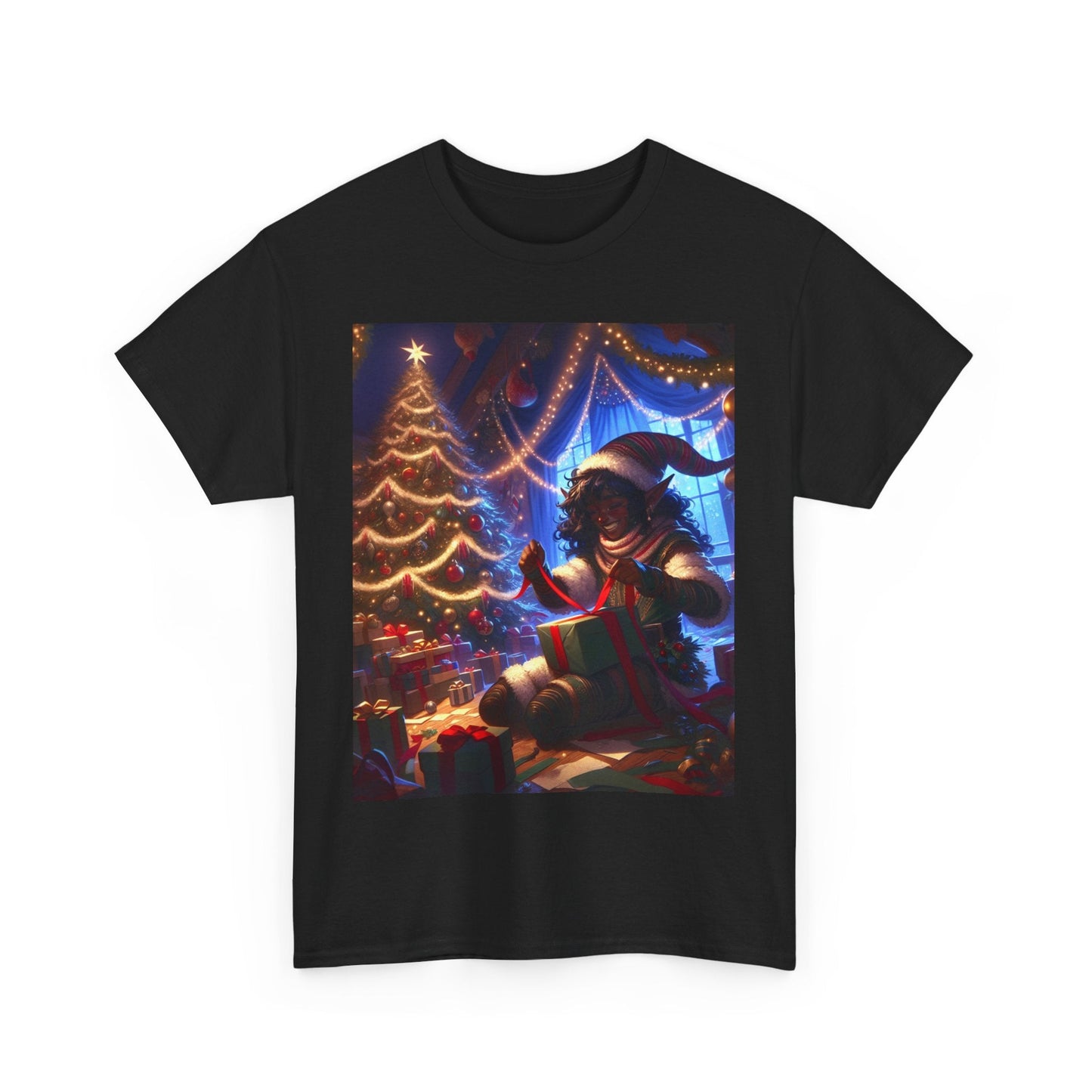 A Very Drow Christmas Unisex Heavy Cotton Tee