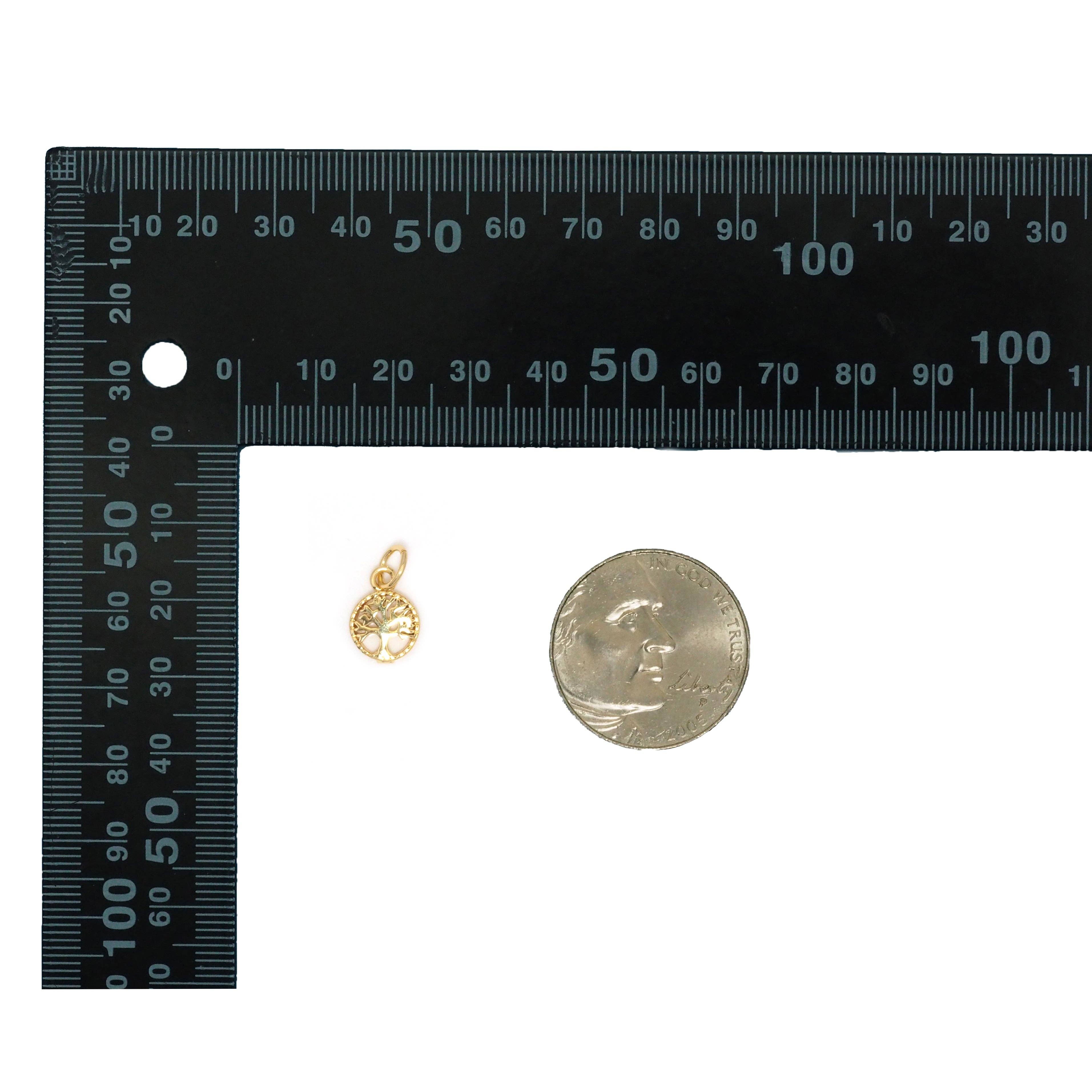 Cute Gold Tree Charm, Sku#Y773
