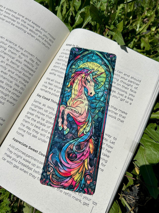 Mystical Rainbow Unicorn Bookmark - Enchanted Fantasy Art, Magical Unicorn Gift, Colorful Book Lover Keepsake, Unicorn Lovers