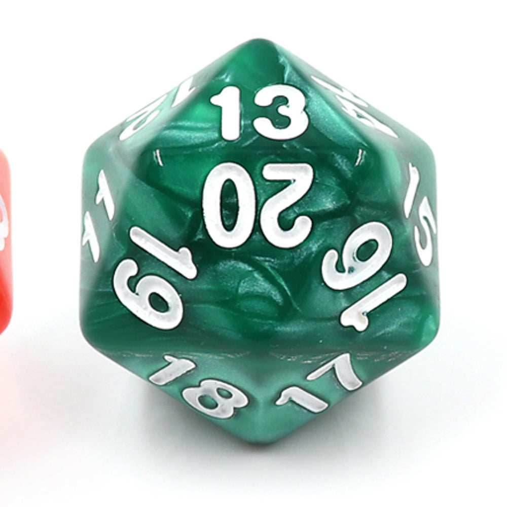 Pearl Green Countdown/Spindown d20 22mm - 