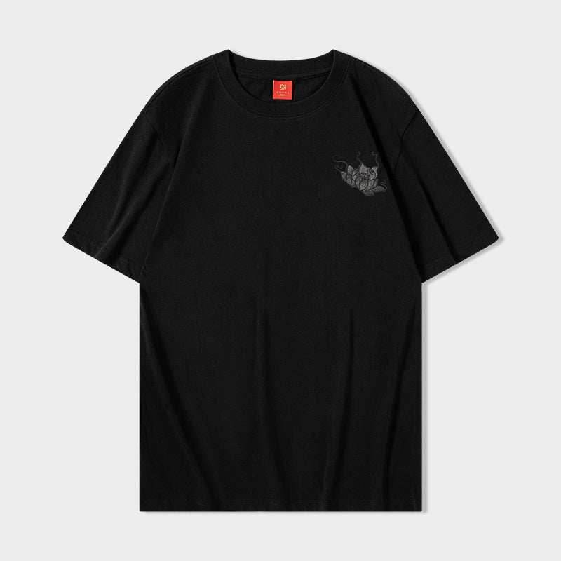 KH868 Gallant Lion Embroidery Tee - White / S