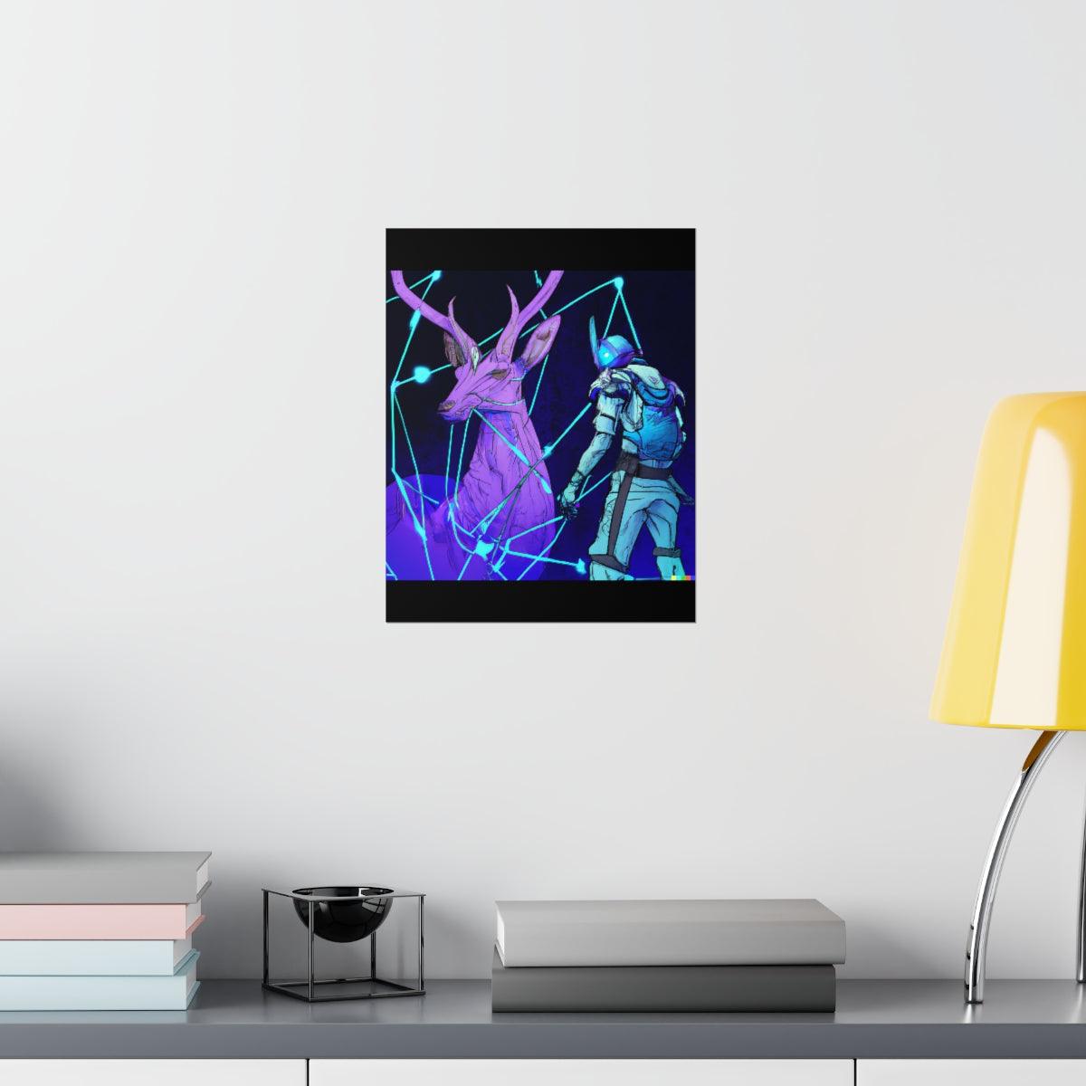 Cyberpunk deer hunting Posters