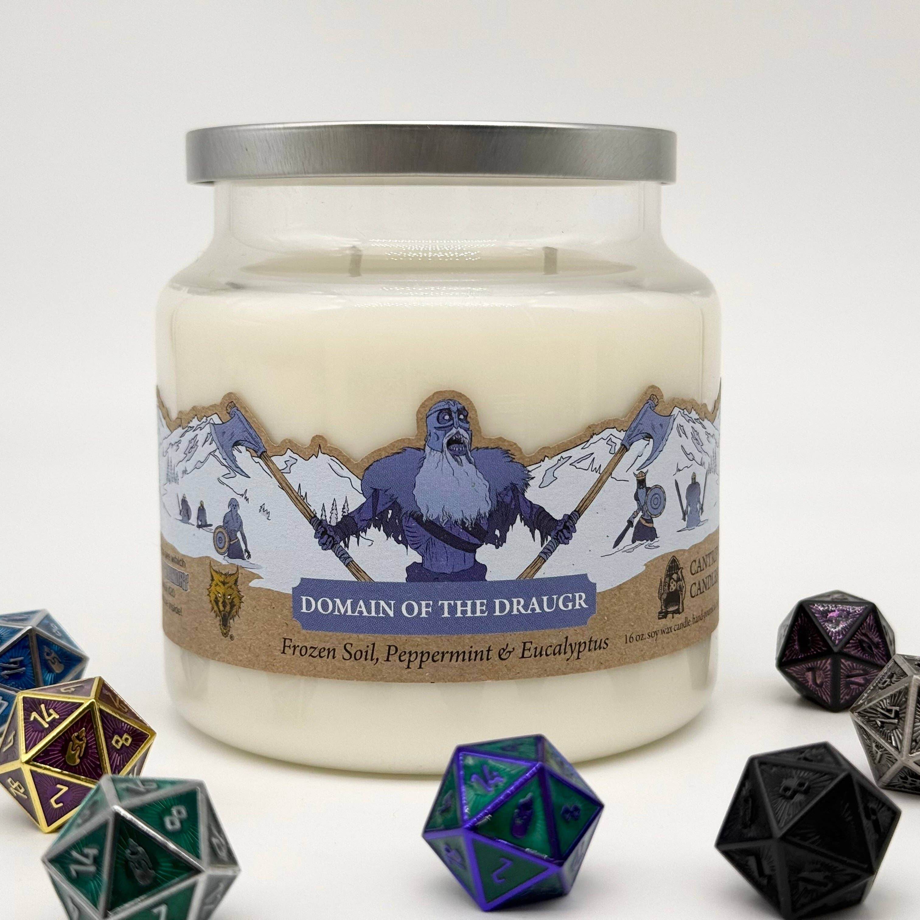 Cantrip Candles - Domain of the Draugr (16 oz Glass Candle) - 