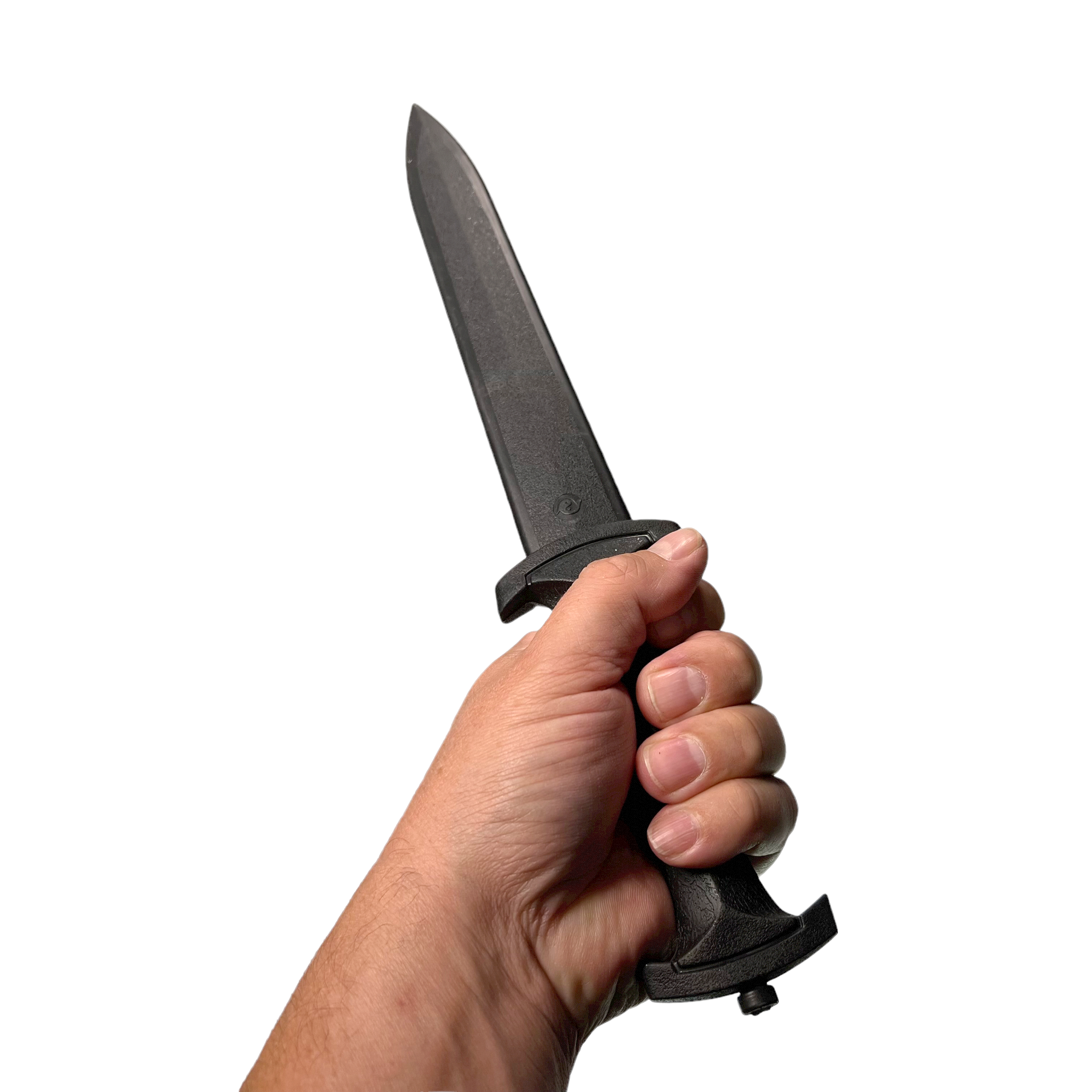 Long Spear Pointed Dagger Poly Training Knife Prop with 8.5 Inch Blade and Grooved Wood Grained Textured Handle