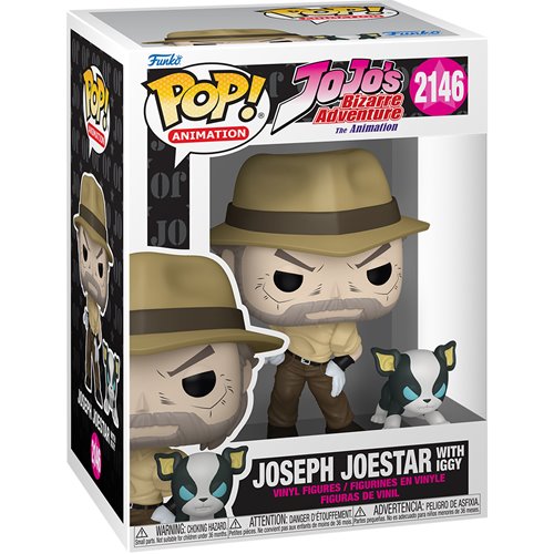 JoJo's Bizarre Adventure Joseph Joestar and Iggy Funko Pop! Vinyl Figure and Buddy