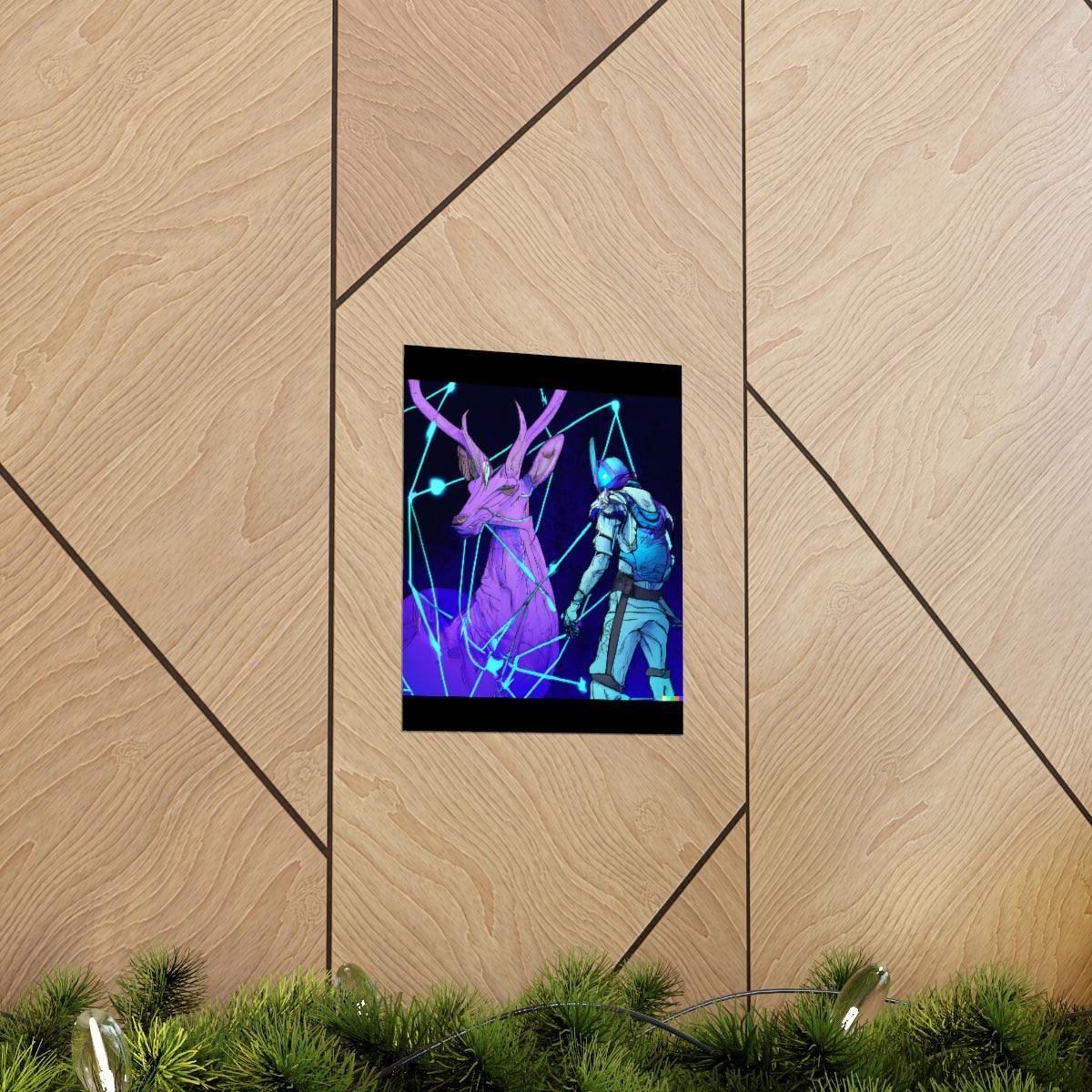 Cyberpunk deer hunting Posters