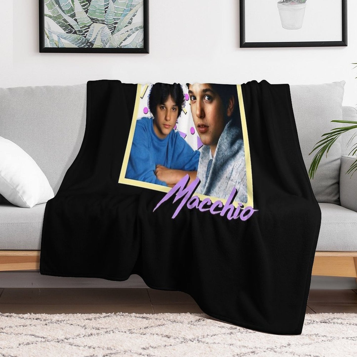 80s Ralph Macchio Essential T-Shirt Throw Blanket