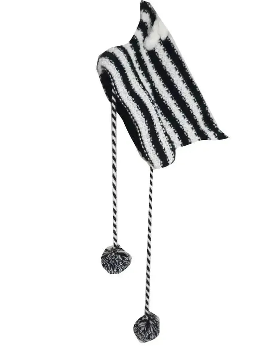 'Grunge Cat' Kawaii Knitted Striped Cat Ear Hat