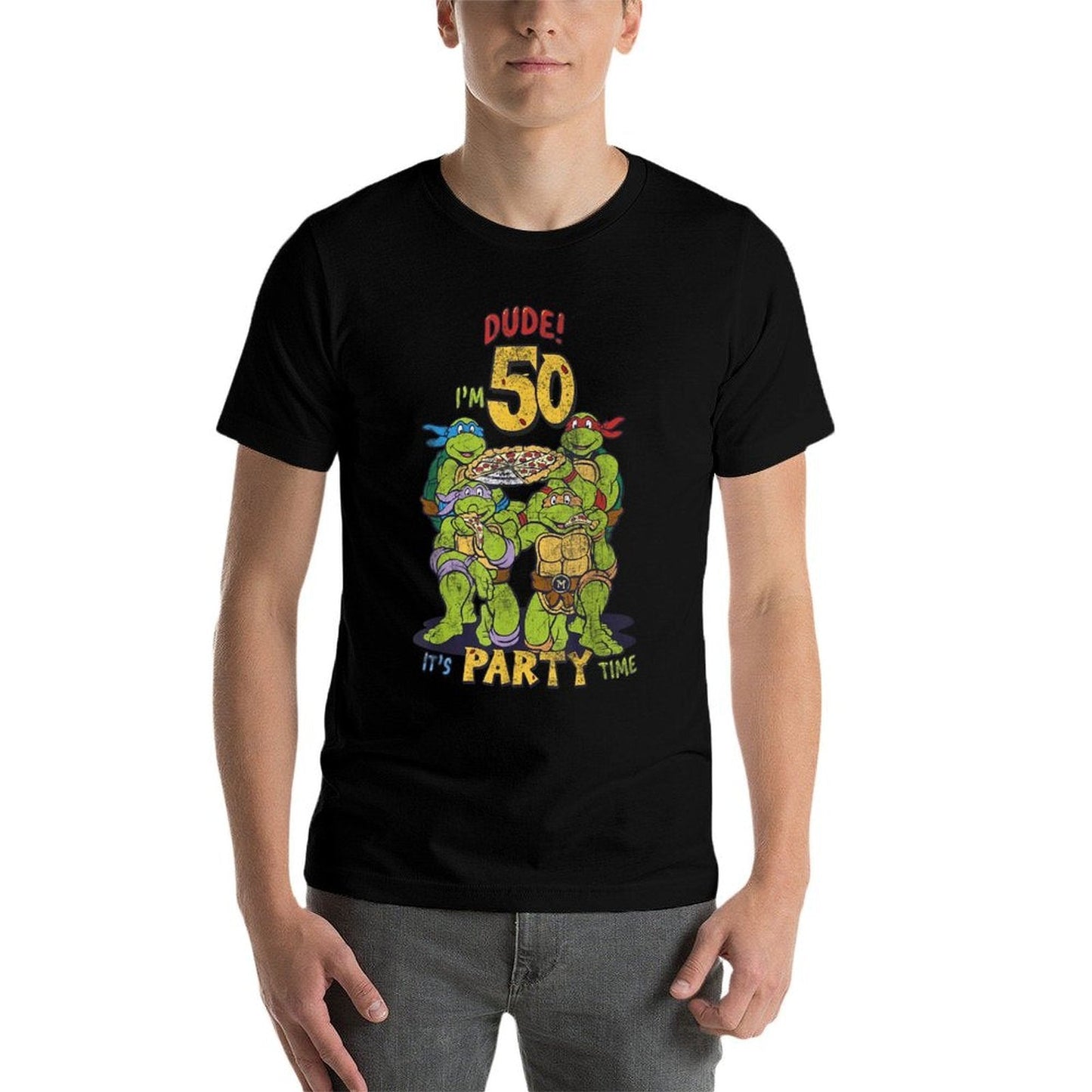 Teenage Mutant Ninja Turtles 50th Birthday Pizza Party  Durable T-Shirt