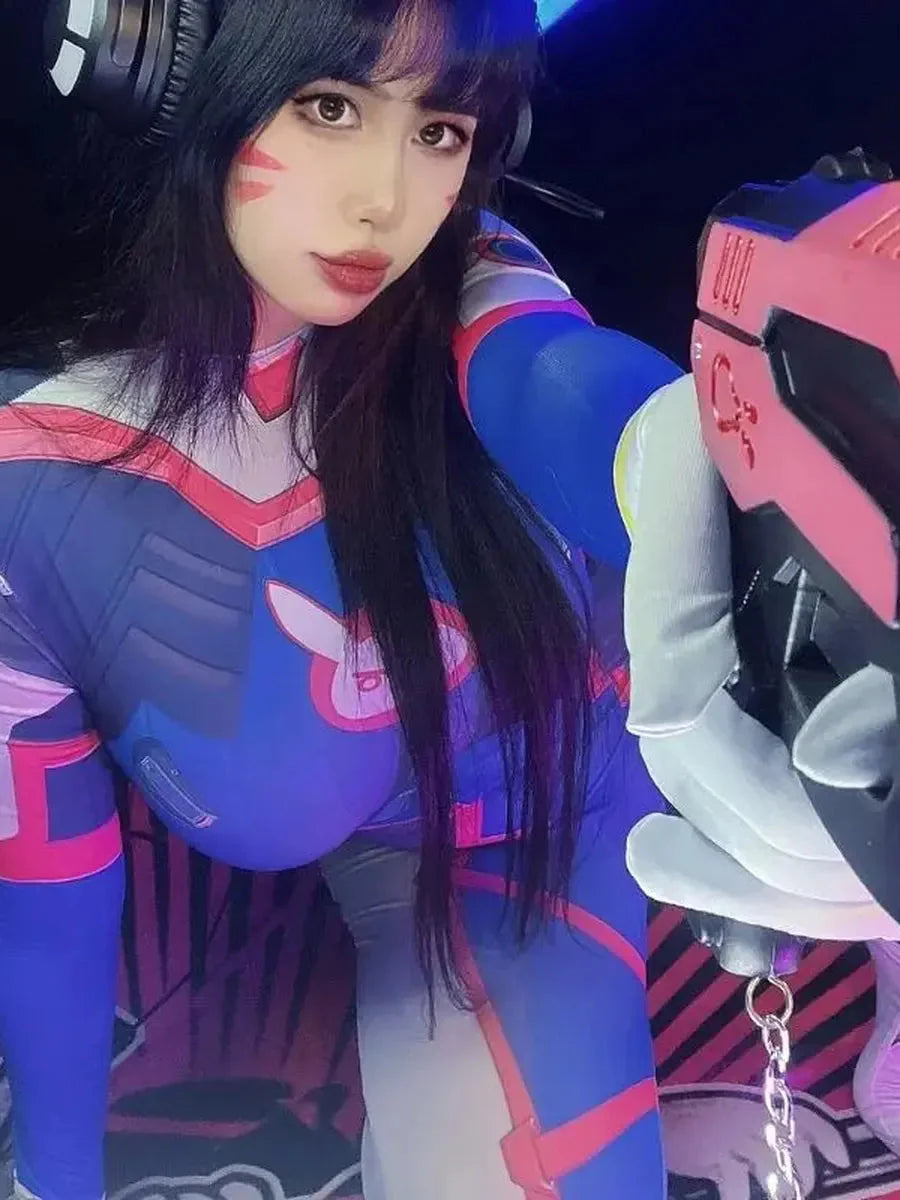 'DVA' Overwatch Cosplay Sexy Tights Bodysuit