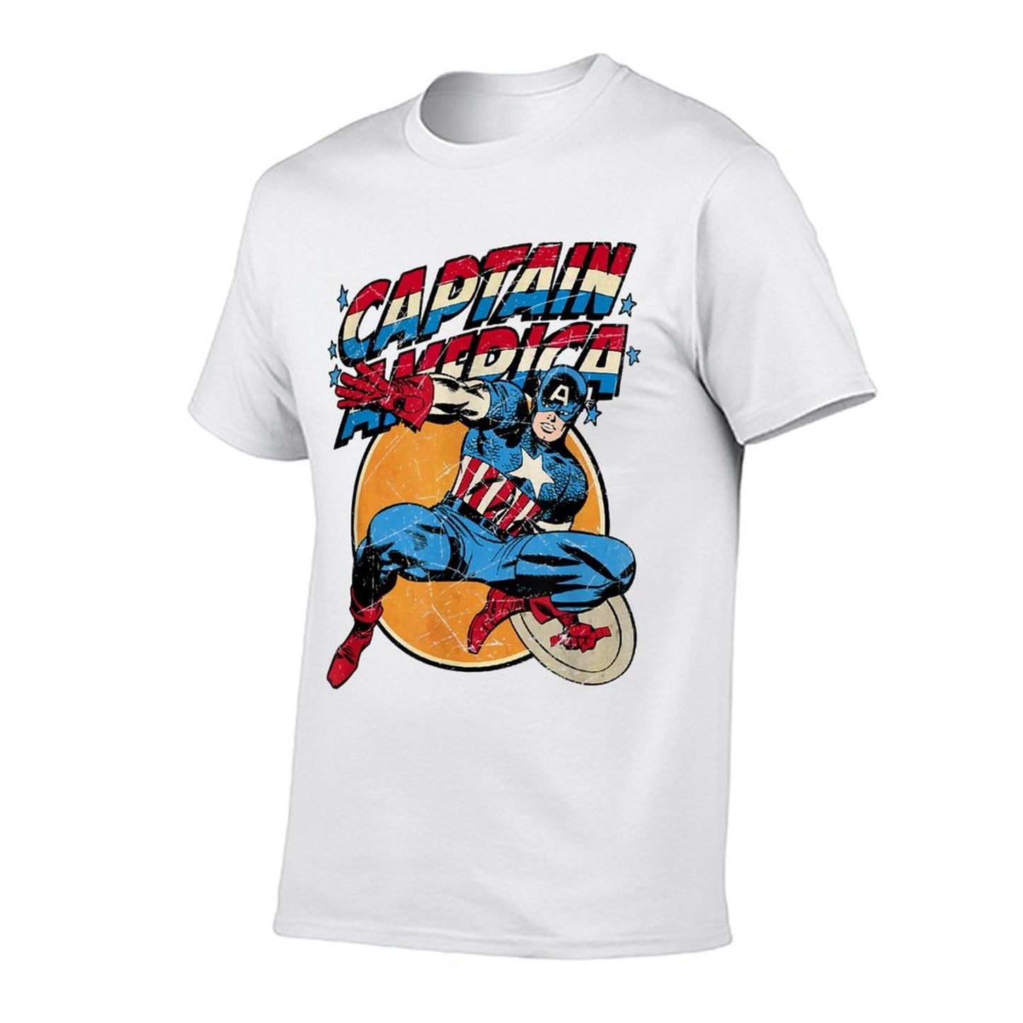 Marvel Avengers Vintage Captain America Avengers Comic  Oversized Silhouette T-Shirt