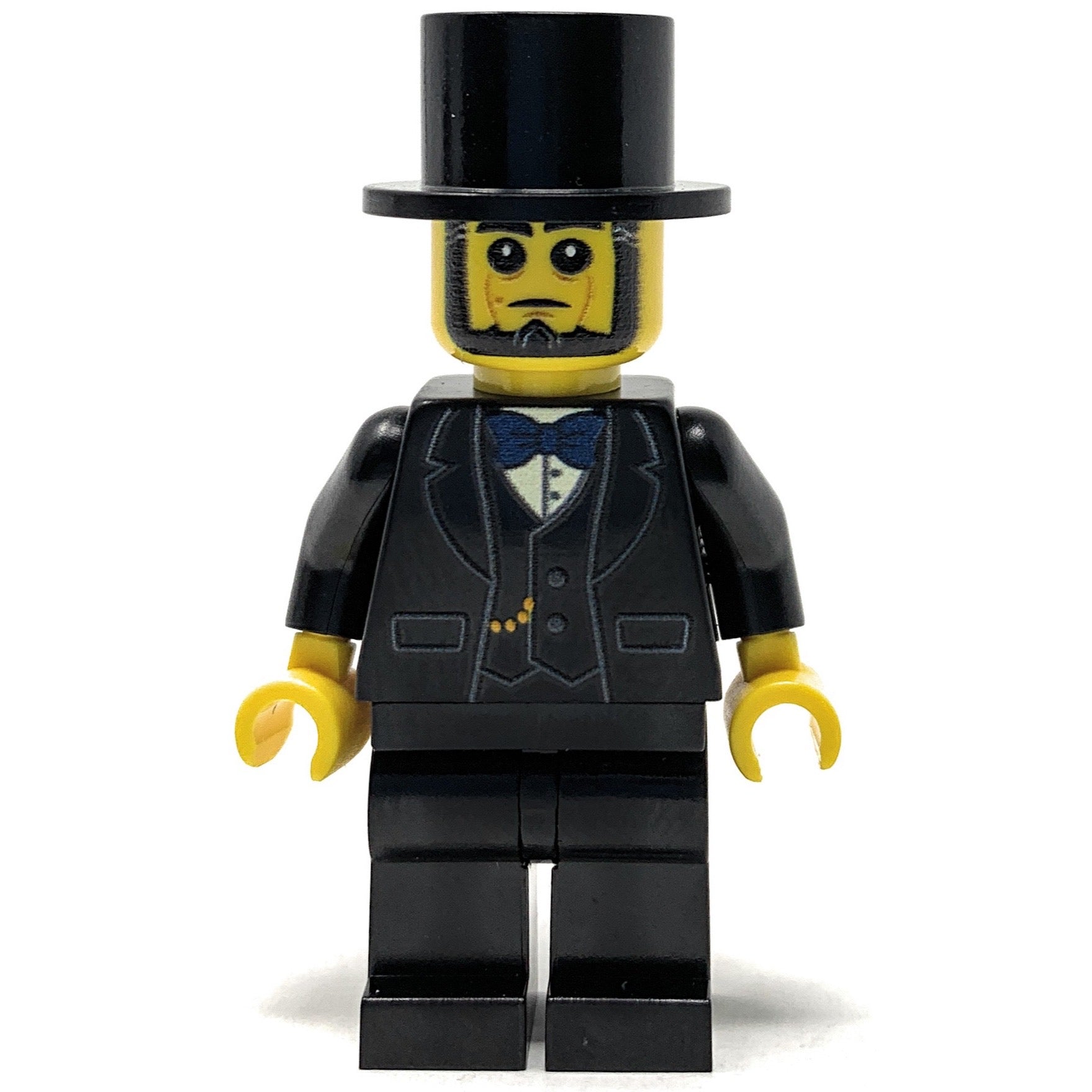 Abraham Lincoln US President Minifig made using LEGO parts - B3 Customs