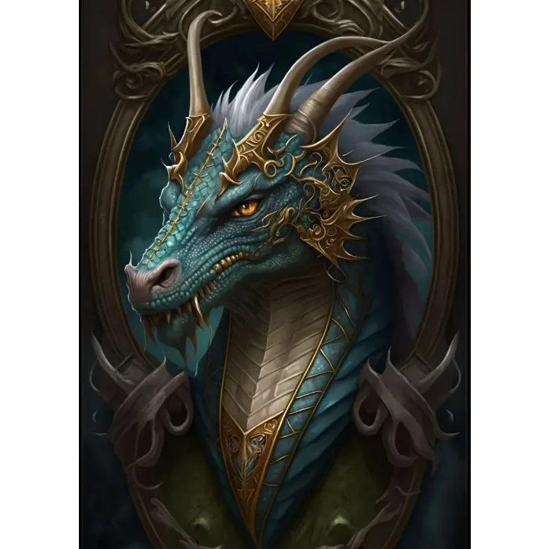 Abstract Fantasy Animals Black Dragon Poster Canvas Painting Oriental Dragon Wall Art Pictures Living Room Home Decor Gift