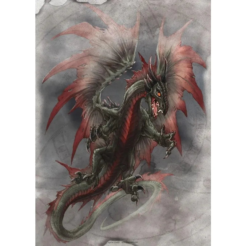 Abstract Fantasy Animals Black Dragon Poster Canvas Painting Oriental Dragon Wall Art Pictures Living Room Home Decor Gift