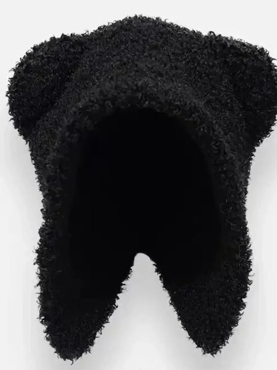 'Cutie Bear' Knitted Ear Muffs Hat