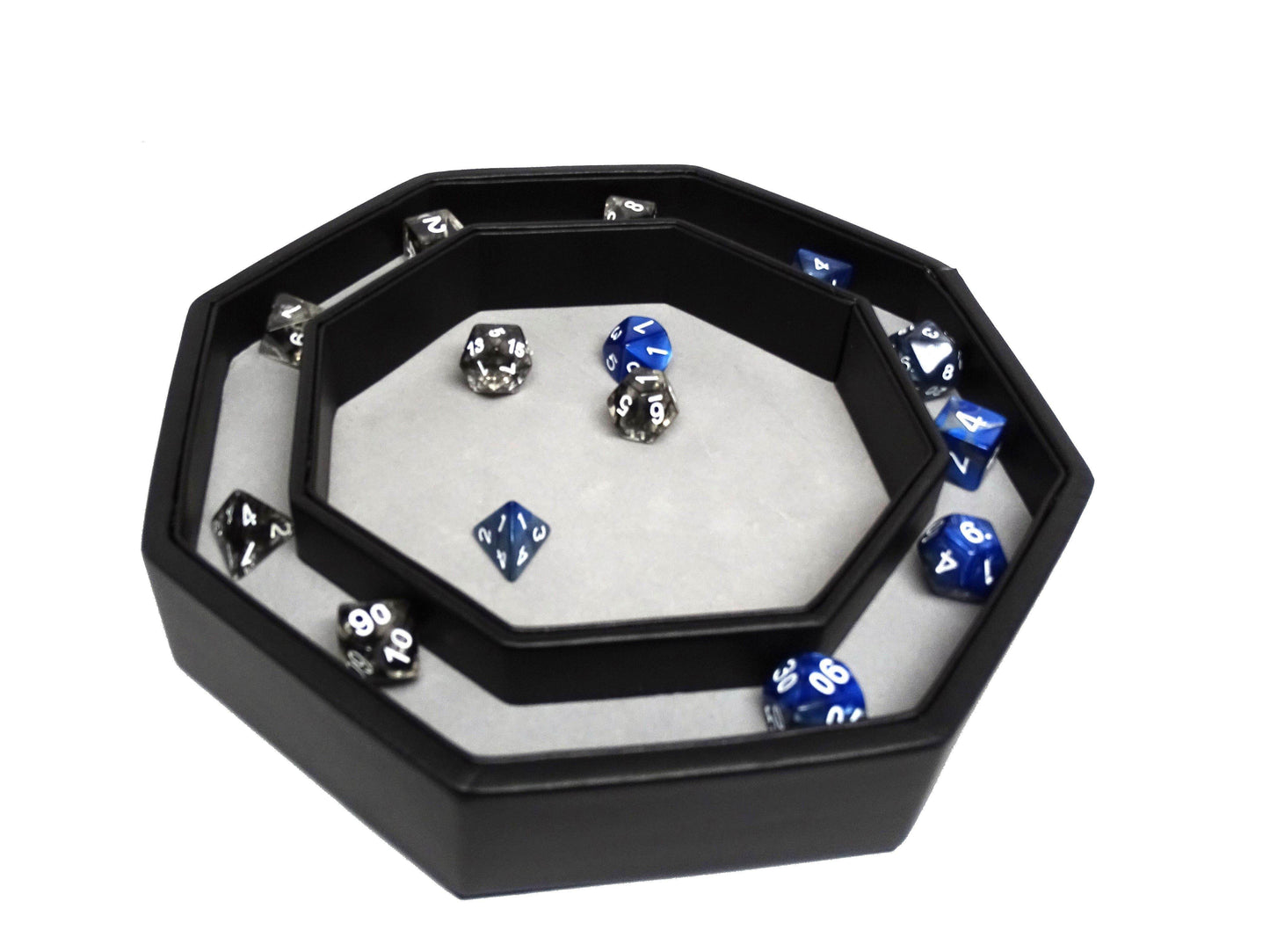 Elven Runes Dice Tray With Dice Staging Area and Lid - 