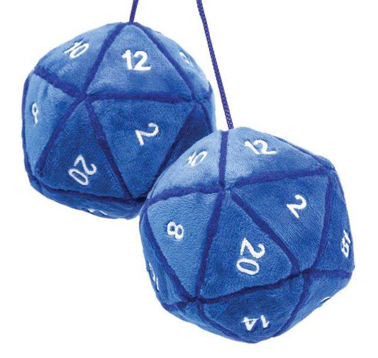 20-Sided Blue Plush Dangler - 