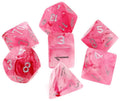 Ghostly Glow Poly Pink/Silver 7-Die Set - Role-Players