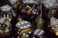 Leaf Poly Black Gold/Silver 7-Die Set - Role-Players