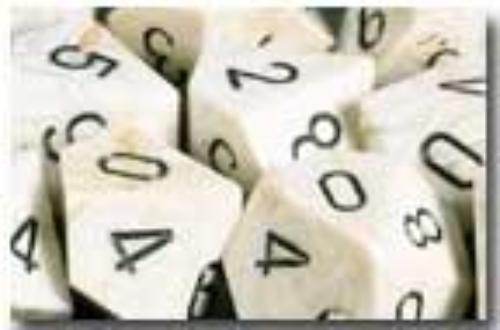 Marbleized Poly Ivory/Black 7-Die Set - 