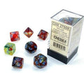 Nebula Polyhedral Luminary Primary/Blue 7-Die Set - Role-Players