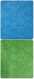 Reversible Vinyl Megamat Blue-Green 1 inch Hexes (34.5in x 48in) - Role-Players