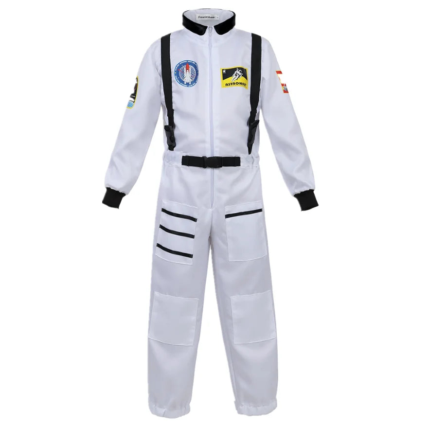 Adult Astronaut Costume Women Men Space Astronaut Costume Cosplay Kids Zipper Jumpsuit Family Spacesuit Costumes Carnival