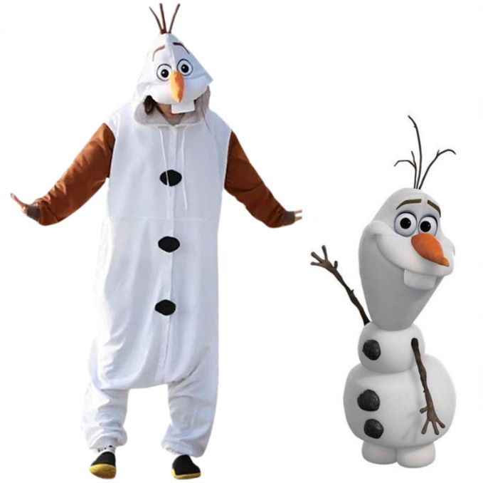 Adult Kid Snowman Costume Pajamas Christmas Sleepwear Halloween Jumpsuit