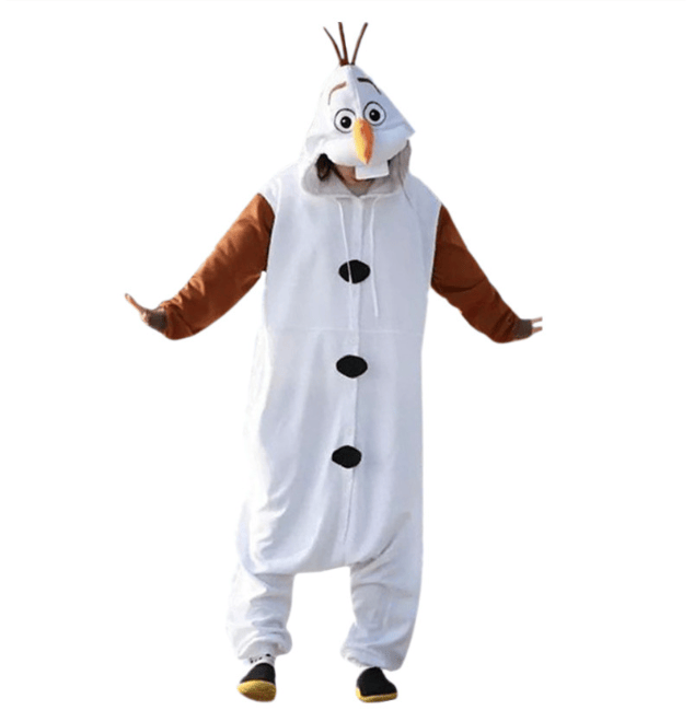 Adult Kid Snowman Costume Pajamas Christmas Sleepwear Halloween Jumpsuit