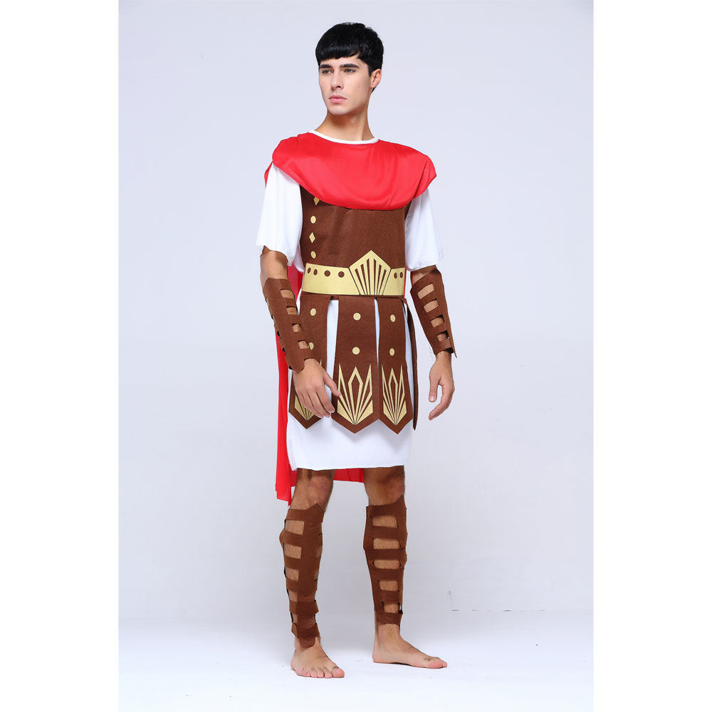 Adult Men Greek Roman Warrior Gladiator Costume Knight Julius Caesar Costumes Halloween Party Carnival Mardi Gras Fancy Dress