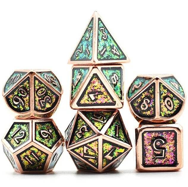 Adventurer Dwarven Metal Plating Dice Set - 