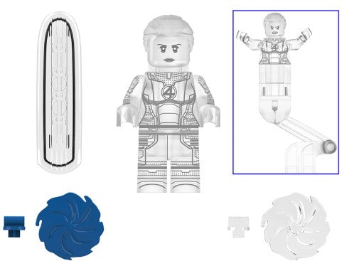 Invisible Woman Custom Minifig