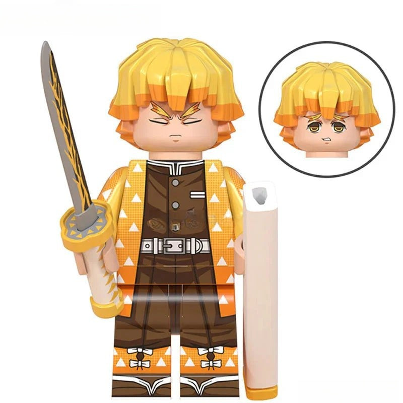 Agatsuma Zenitsu Demon Slayer Anime Lego Minifigures Custom Toys 1