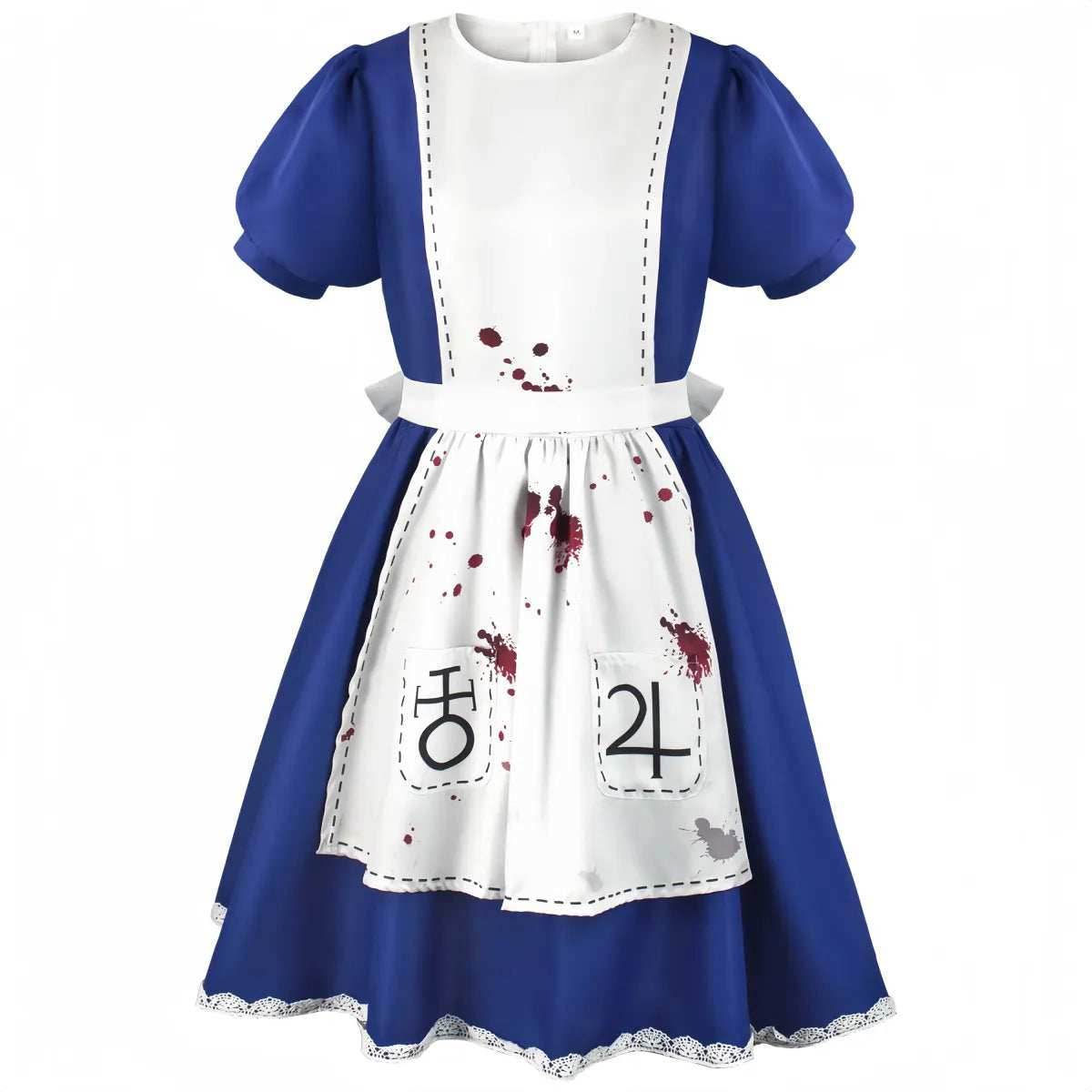 Madness Returns Alice Cosplay Costume Dress with Apron and Wig for Women - XS / Pannier Only