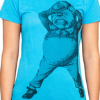 Alice In Wonderland Tweedle Dee Dum Juniors Turquoise T-shirt Tee